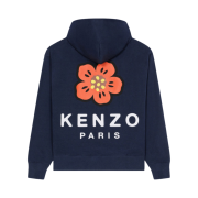 Kenzo Boke Flower Oversized Hooded Sweatshirt Midnight Blue