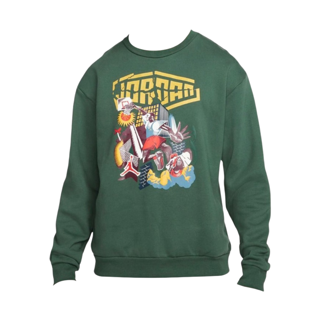 DC9616-333 Jordan Sport DNA Fleece Crew Sweatshirt Noble Green - Asia