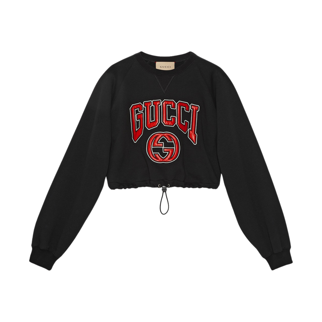 760366-XJF0W-1043 (W) Gucci Jersey Sweatshirt with Embroidery Black