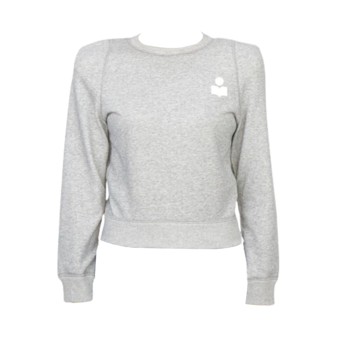 SW0127FB-A1M07E-GYWH (W) Isabel Marant Prissa Logo Cotton Sweatshirt Grey White - 24FW