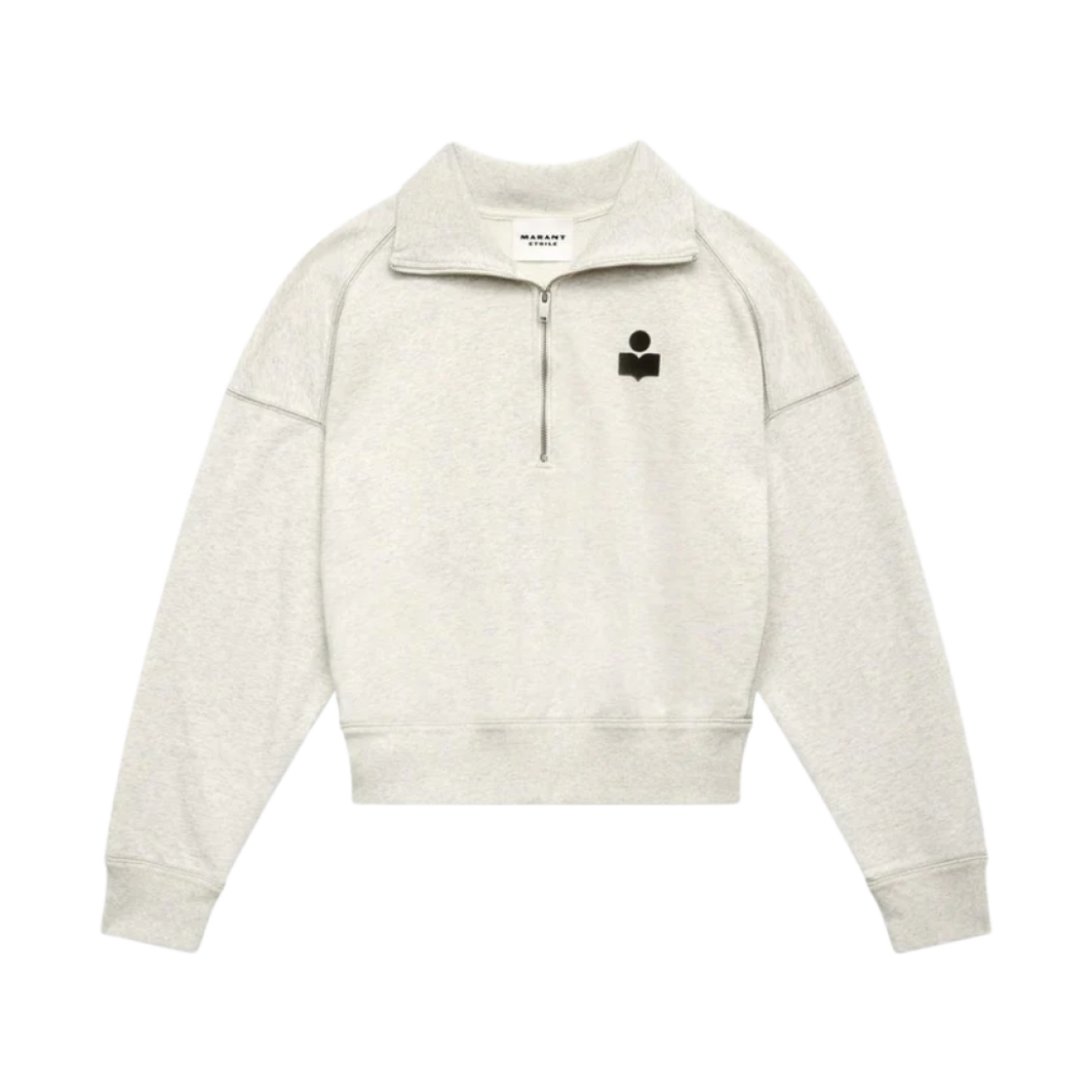 SW0093FA-A1M07E-ECKI (W) Isabel Marant Ross Logo Sweatshirt Ecru Khaki - 24FW