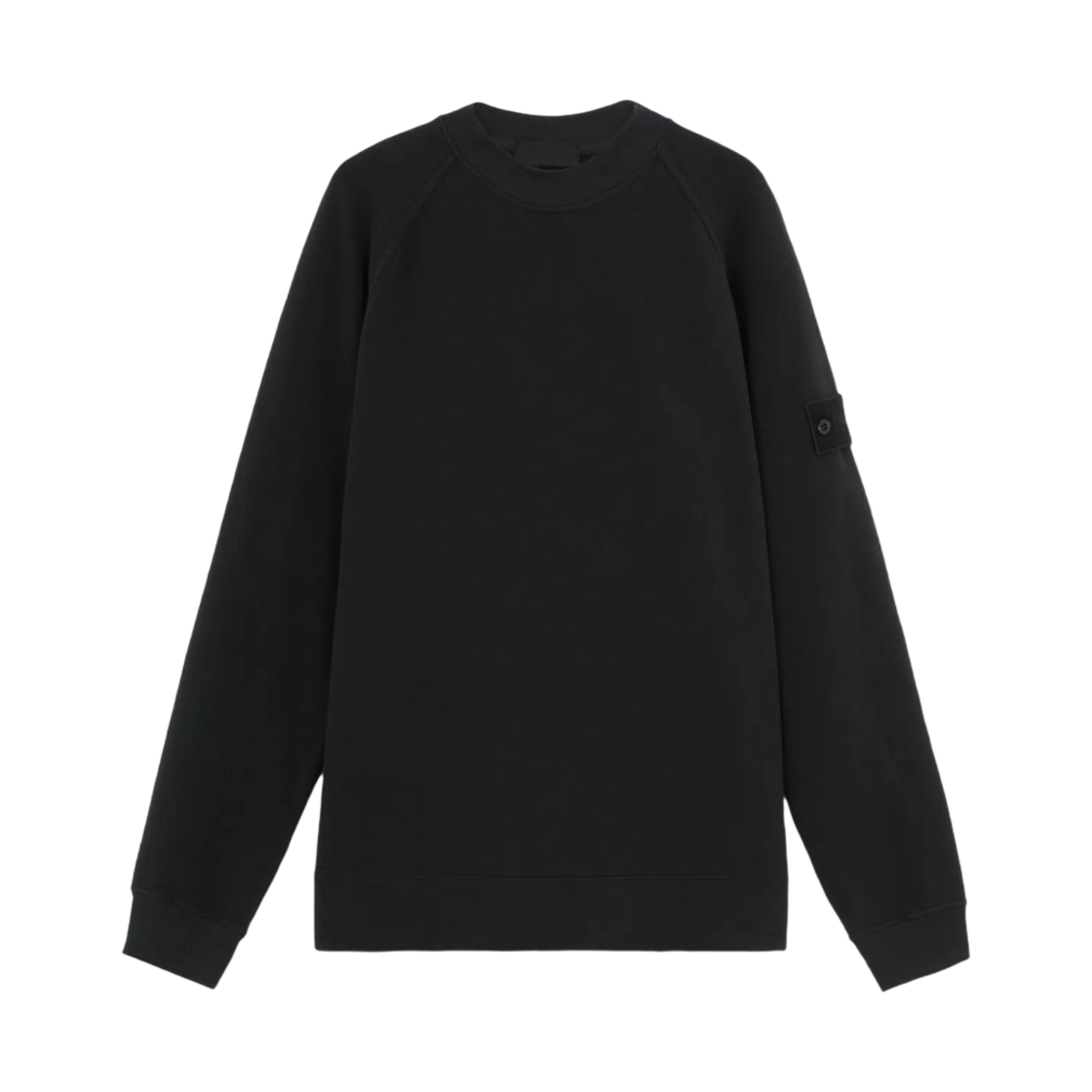 스톤 아일랜드 629F7 스트레치 오가닉 코튼 플리스 스톤 아일랜드 고스트 크루넥 스웨트셔츠 립드 디테일 네이비 블루 - 24FW(Stone Island 629F7 Stretch Organic Cotton Fleece Stone Island Ghost Crewneck Sweatshirt with Ribbed Details Navy Blue - 24FW) - 1