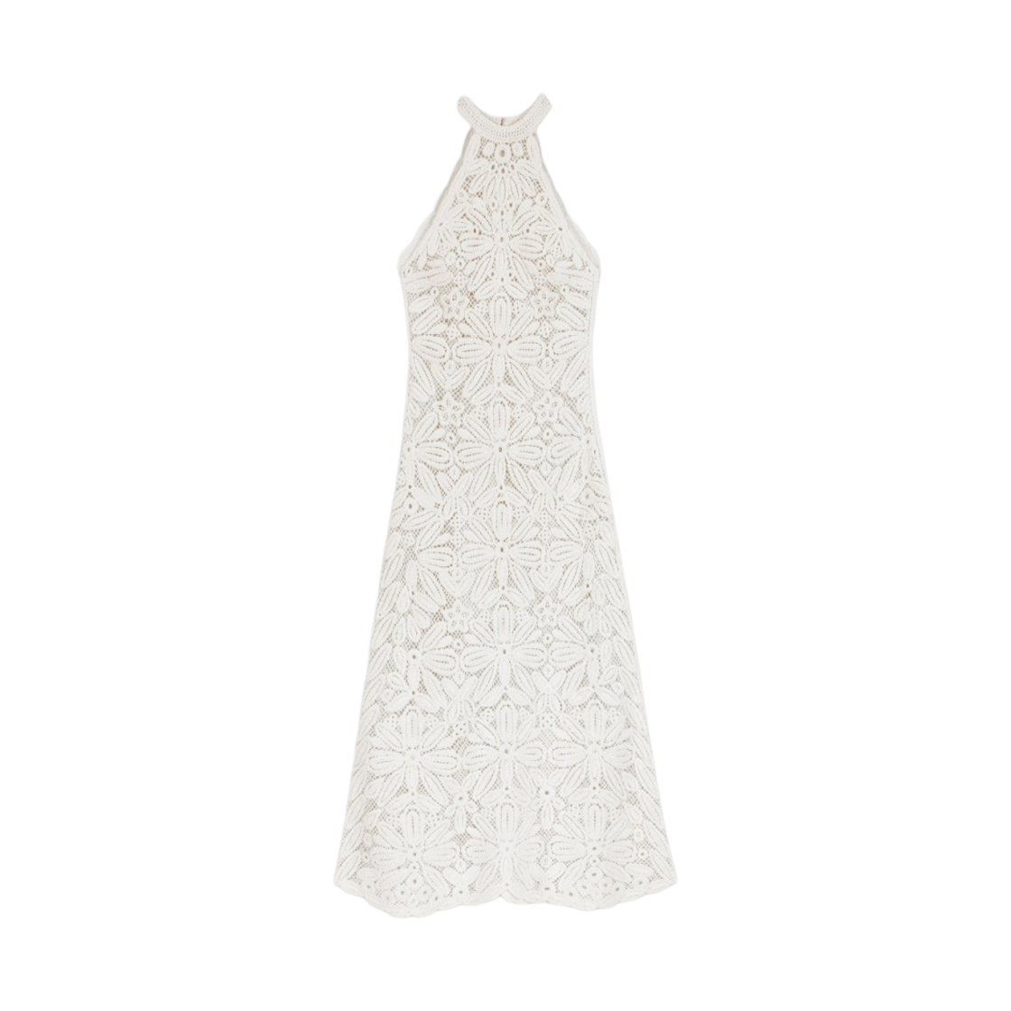 (W) 마쥬 니트 미디 드레스 화이트((W) Maje Knit Midi Dress White)