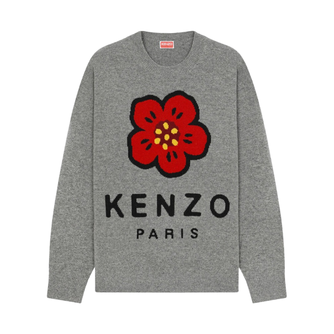 겐조 보케 플라워 메리노 울 점퍼 미스티 그레이(Kenzo Boke Flower Merino Wool Jumper Misty Grey)
