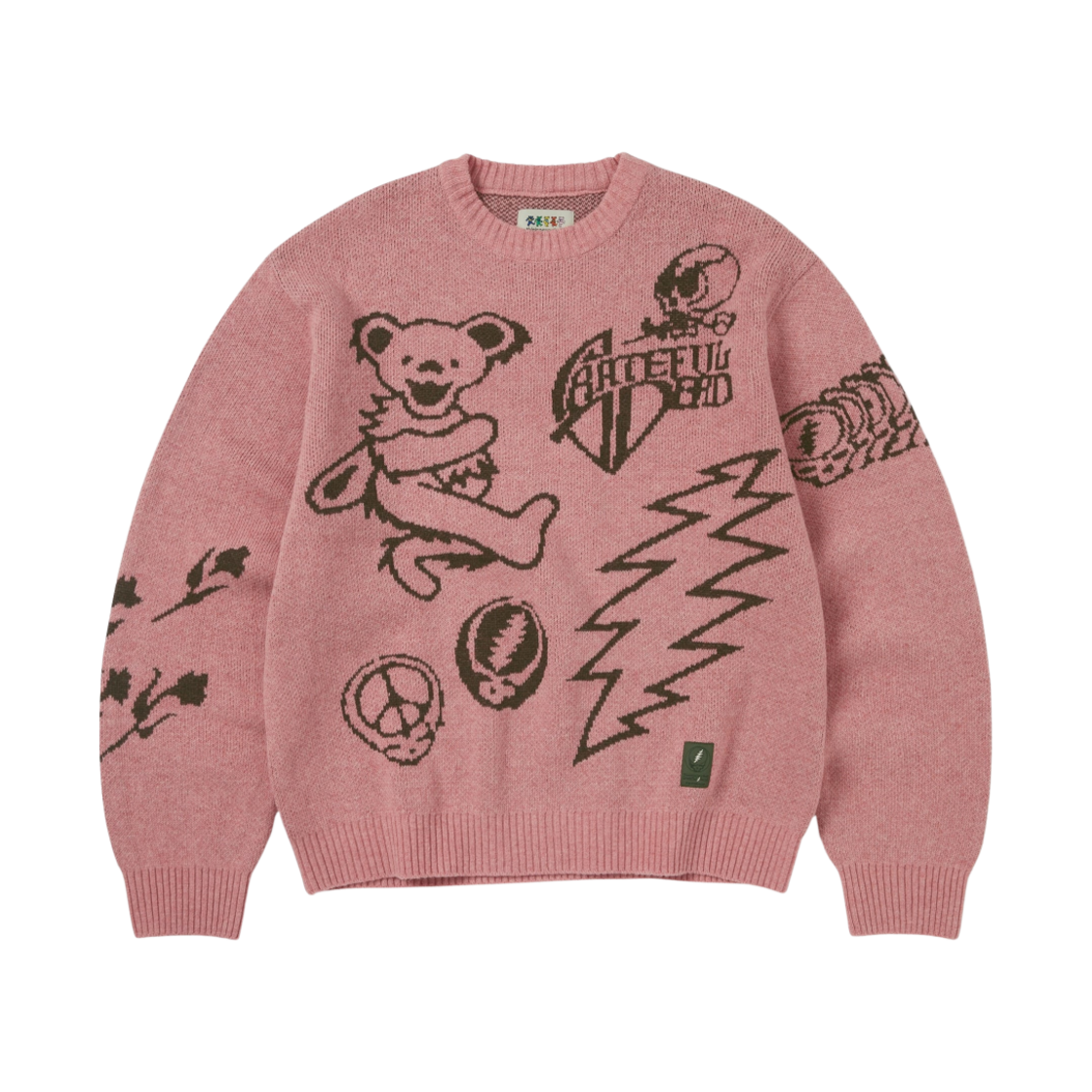 GD243KKNPK01PNK thisisneverthat x Grateful Dead Iconography Knit Sweater Pink