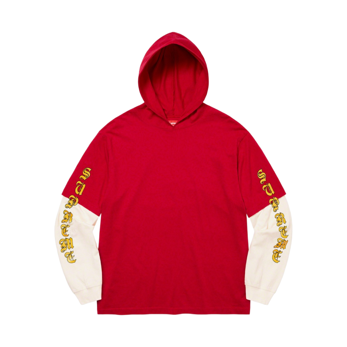 슈프림 레이어드 후드 롱슬리브 탑 레드 - 22FW(Supreme Layered Hooded L/S Top Red - 22FW) - 1