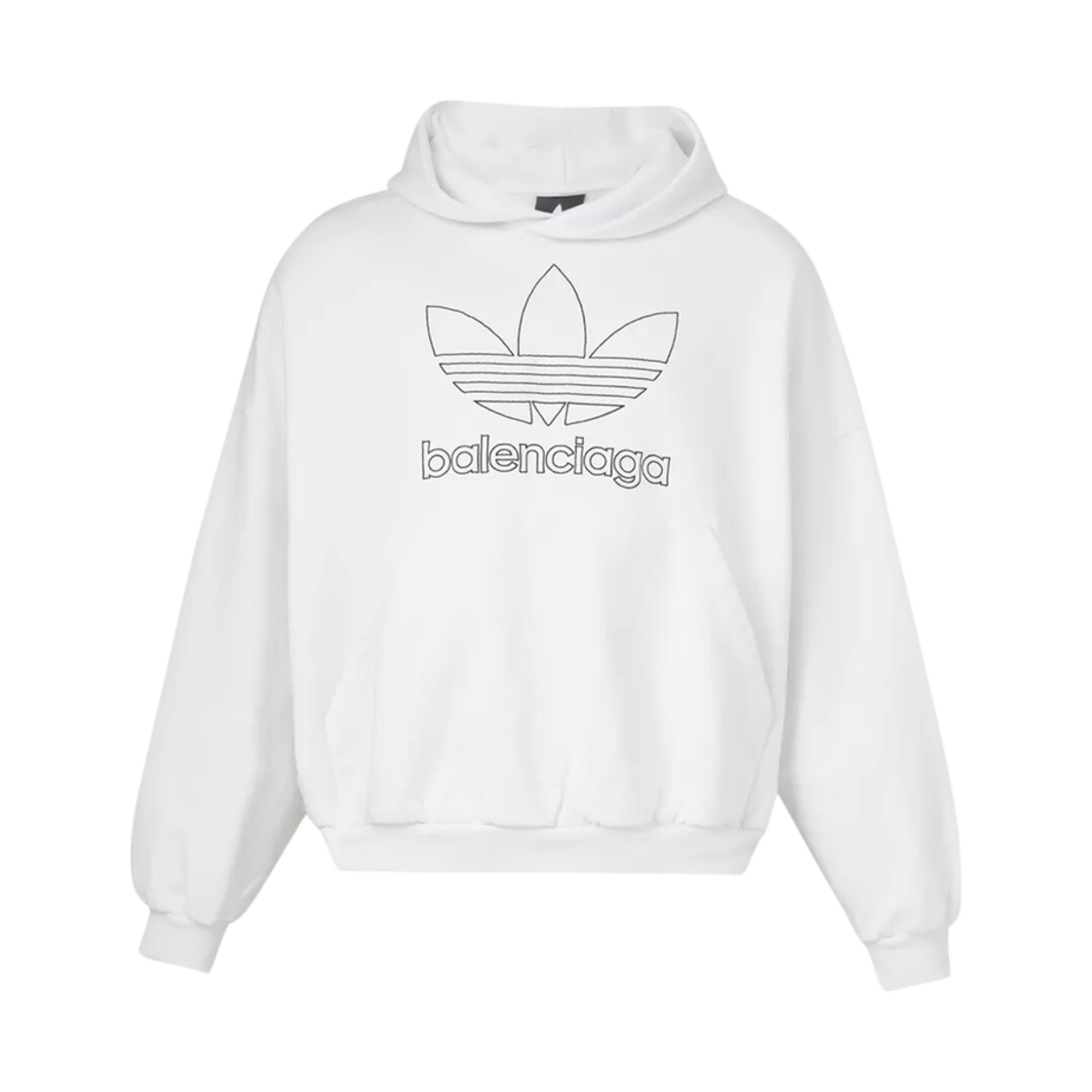 712396TNVA99040 Balenciaga x Adidas Hoodie Large Fit White