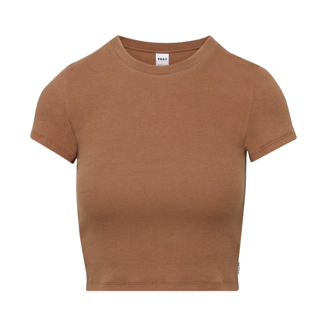 95025 (W) Aritzia Tna Homestretch Crew Waist T-Shirt Teddy Bear Brown