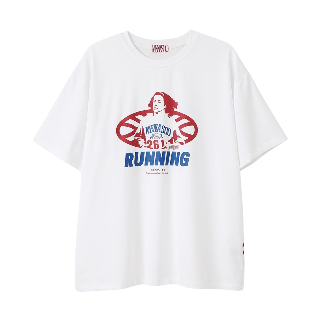 미나수 드라이 에어 런 피플 오버핏 티 화이트(Menasoo Dry Air Run People Overfit Tee White) - 1