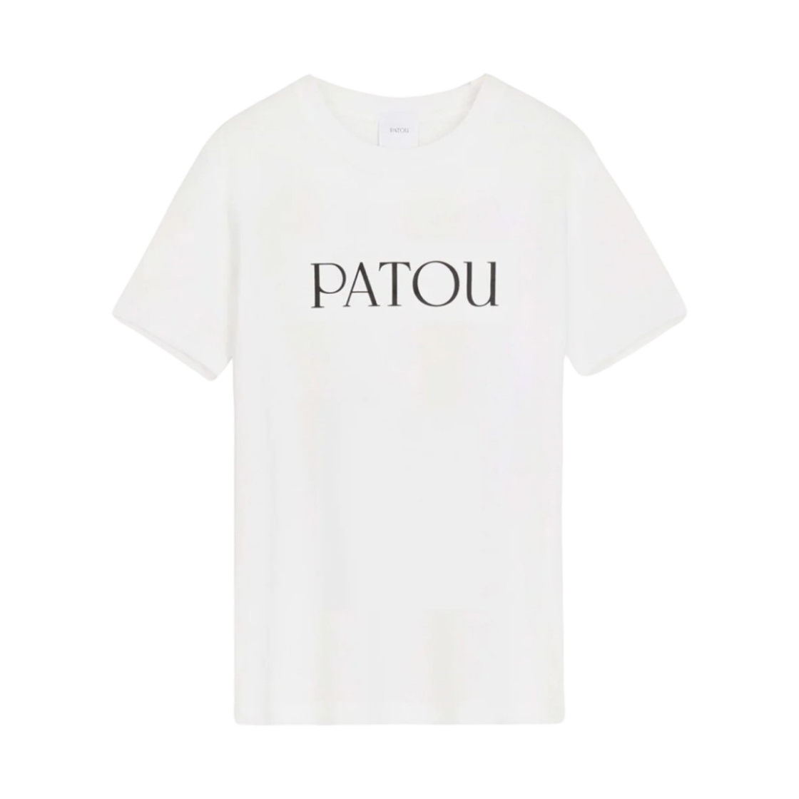 (W) 파투 오가닉 코튼 로고 티셔츠 화이트((W) Patou Logo T-Shirt in Organic Cotton White)