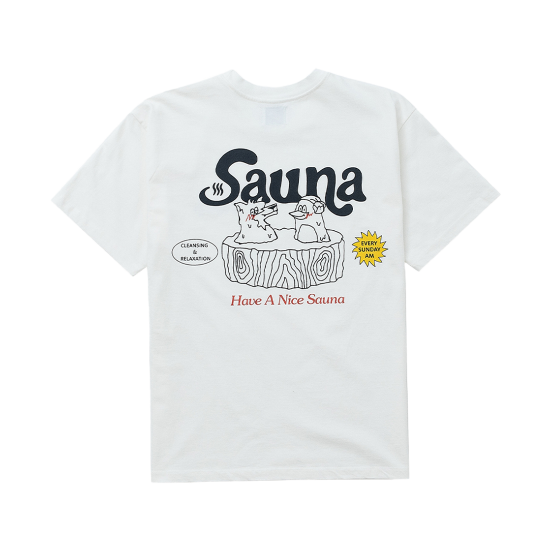 빅웨이브 컬렉티브 해브어 나이스 사우나 티 오프화이트(Bigwave Collective Have A Nice Sauna Tee Off White)