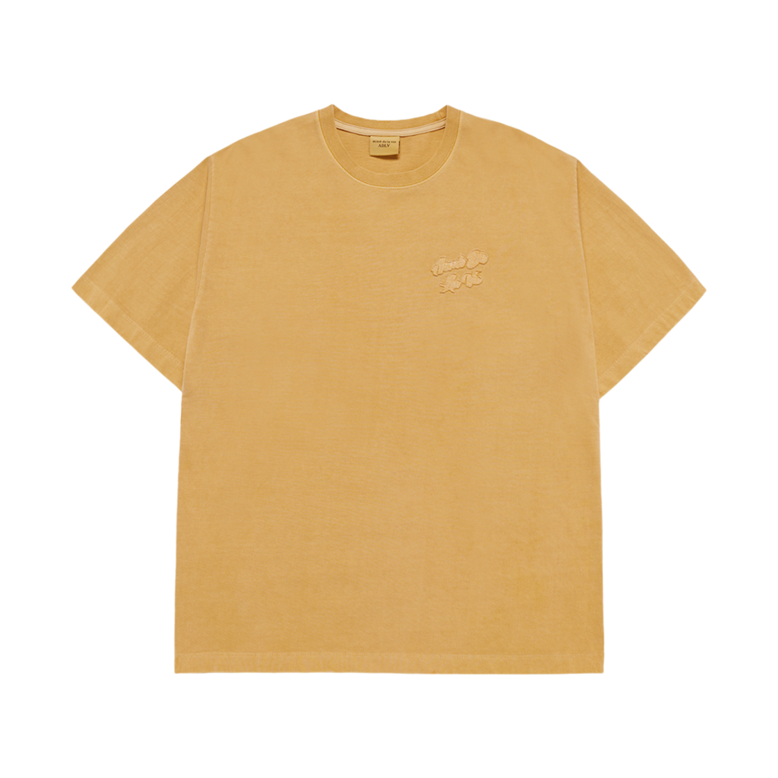24FW-TP-SS-LG-ALP-LYW ACME DE LA VIE Applique Logo Pigment Short Sleeve T-Shirt Light Yellow