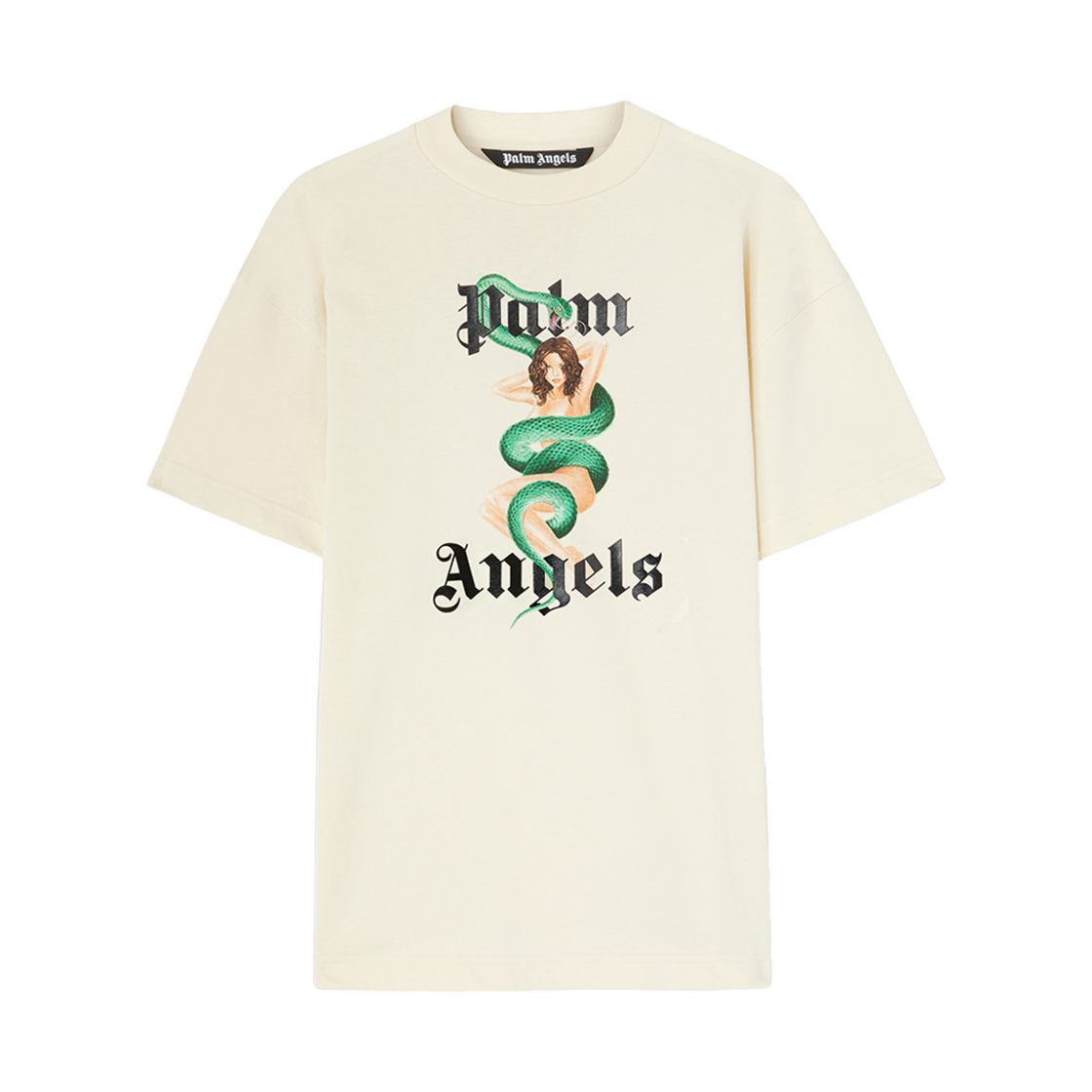 P8TMMB081 PALM ANGELS Ivy Pin Up Tee Ivory - Black