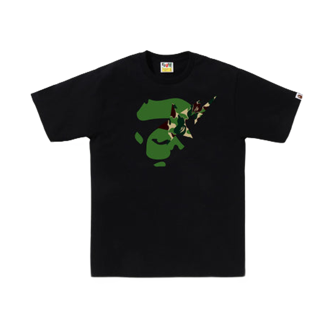 - BAPE ABC Camo Ape Face Sta T-Shirt Black Green