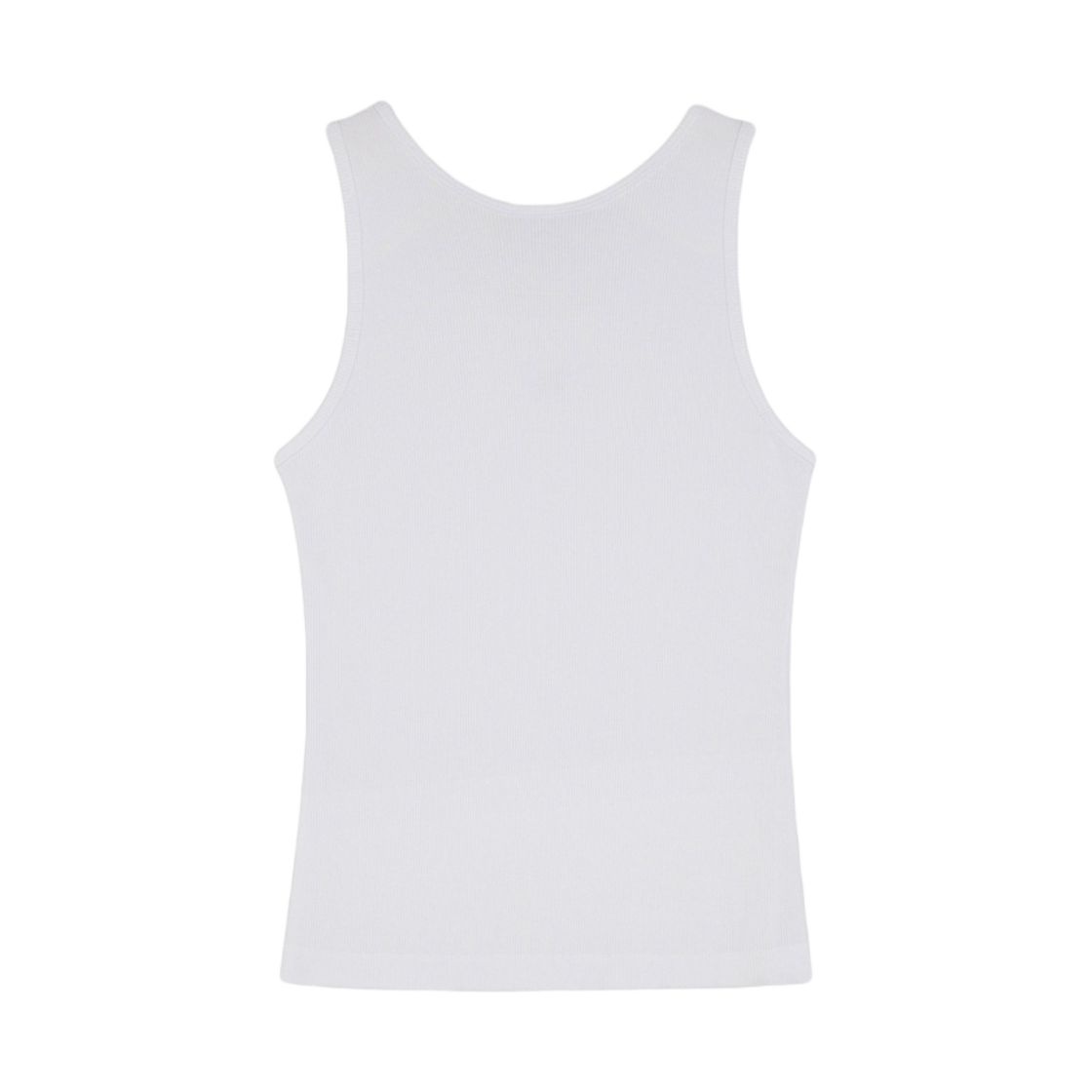 (W) 메종 키츠네 베이비 폭스 립드 탱크탑 화이트((W) Maison Kitsune Baby Fox Ribbed Tank Top White) - 2