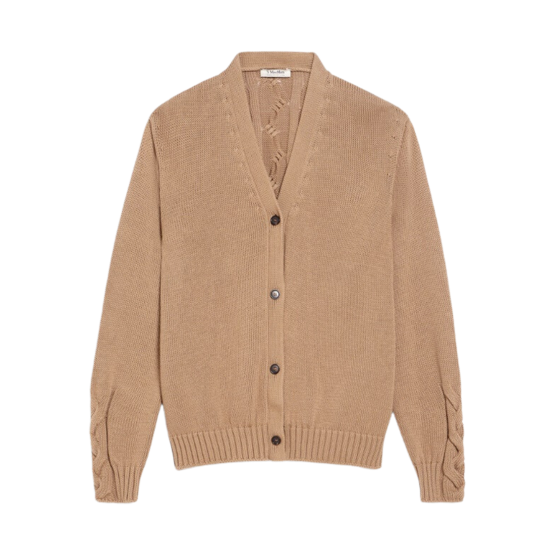 LUKAS-002 (W) S Max Mara Lukas Cotton Cardigan Camel