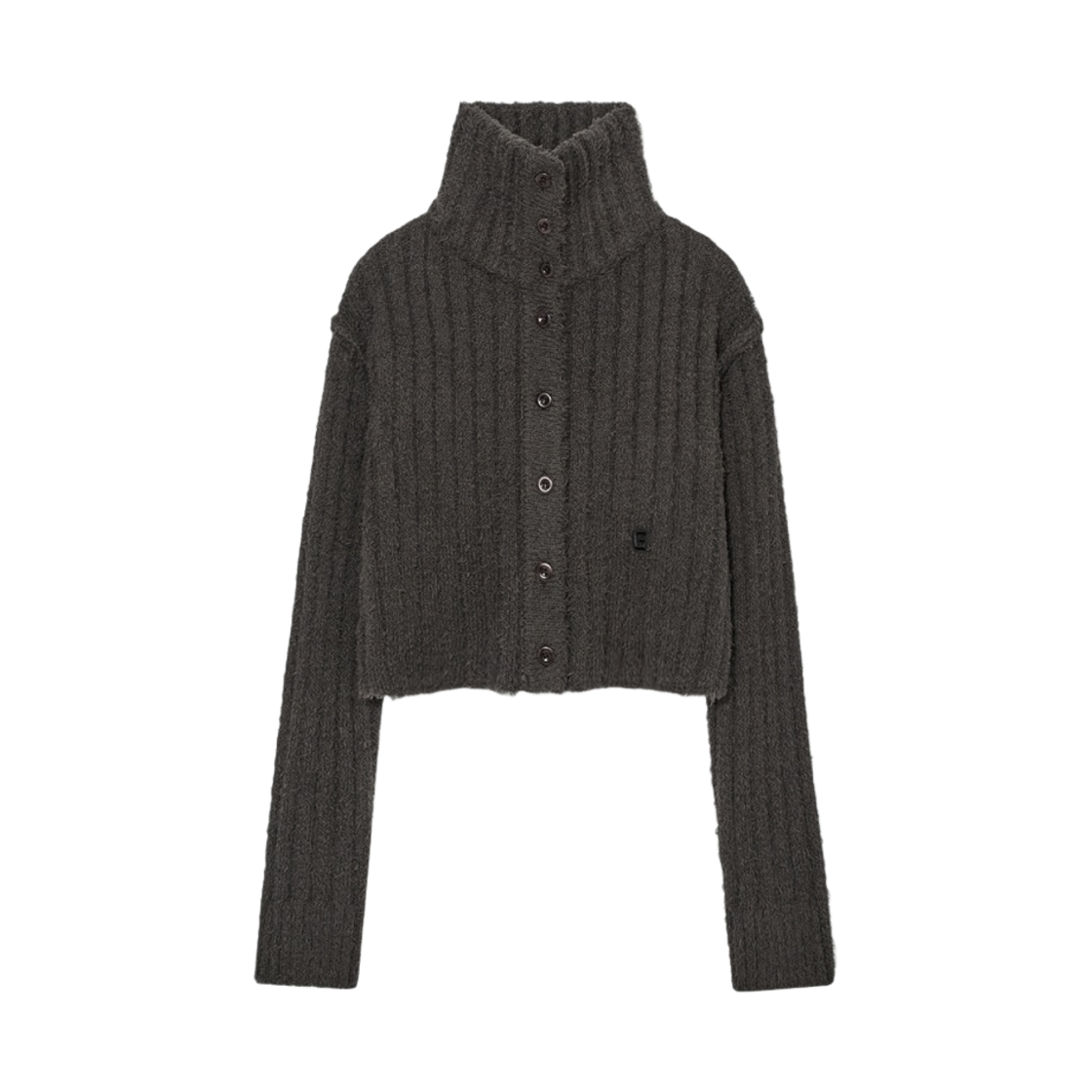 - (W) Glowny Adriana Button Cardigan Dark Brown