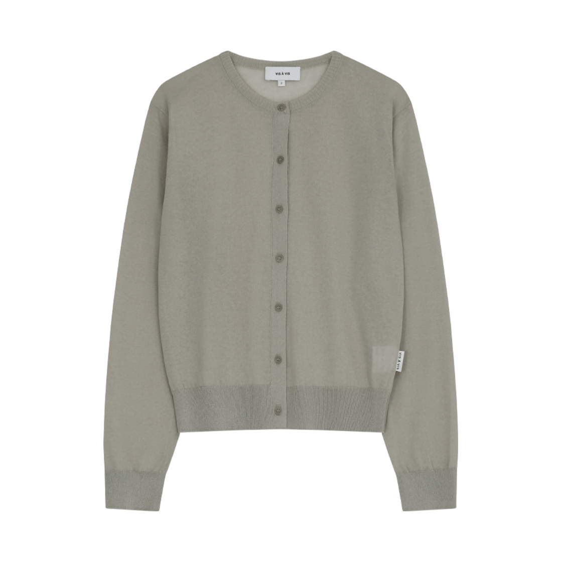 252-1805-31 VIS A VIS Cp Cardigan Knit Light Gray