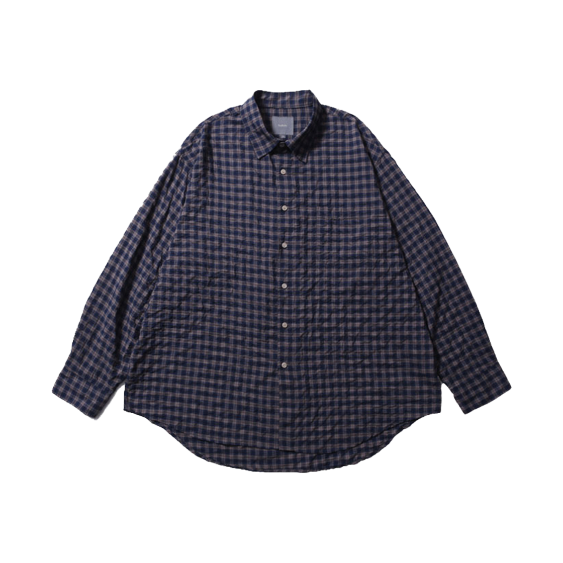 발루트 올 웨더 오버 실루엣 체크 셔츠 네이비 체크(Ballute All Weather Over Silhouette Check Shirts Navy Check)