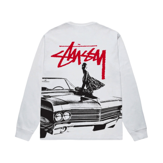 Stussy Beat Crazy LS T-Shirt White