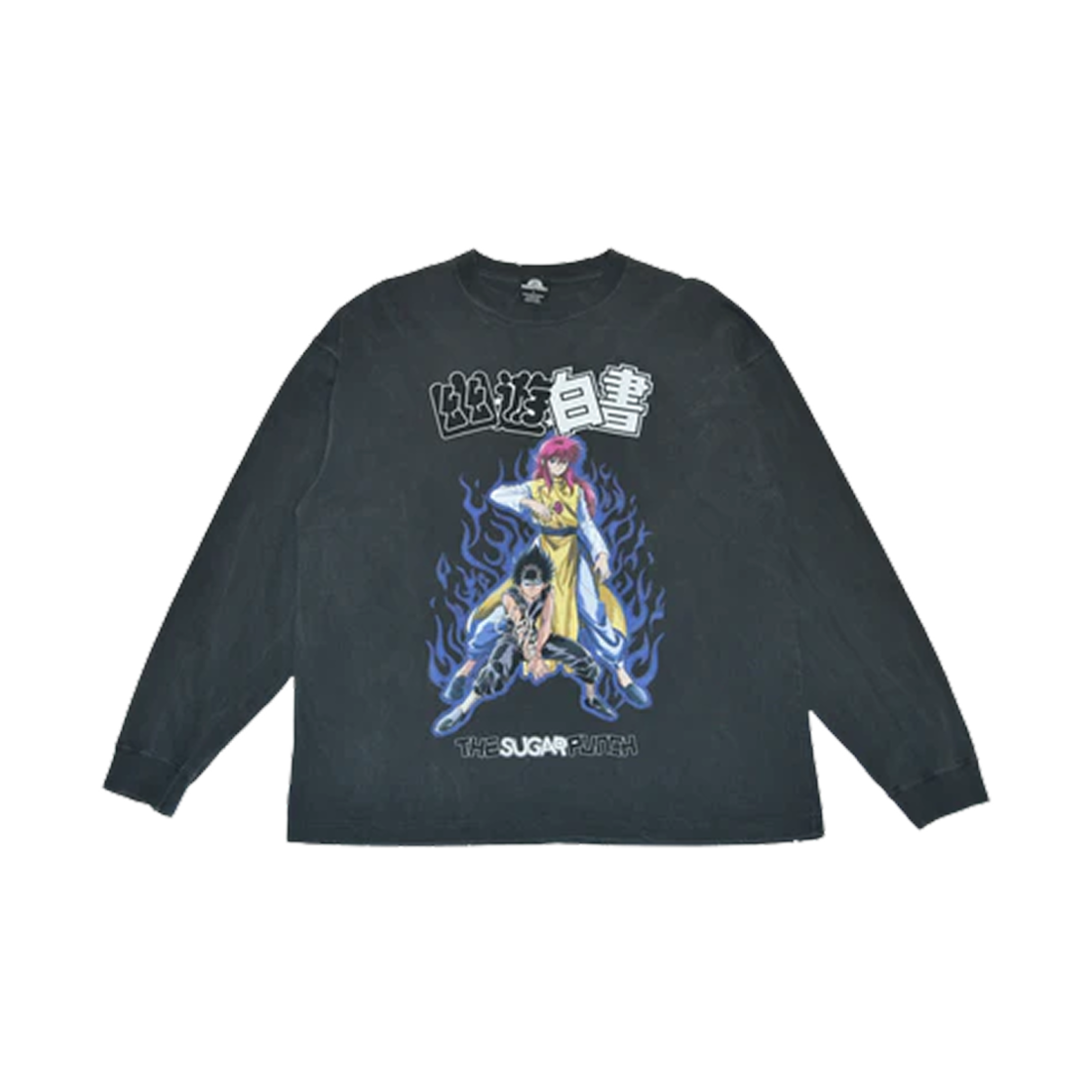 TYUM24AM004 Sugar Punch Yuyouhakusho L/S T-Shirt Kurama Hiei Black