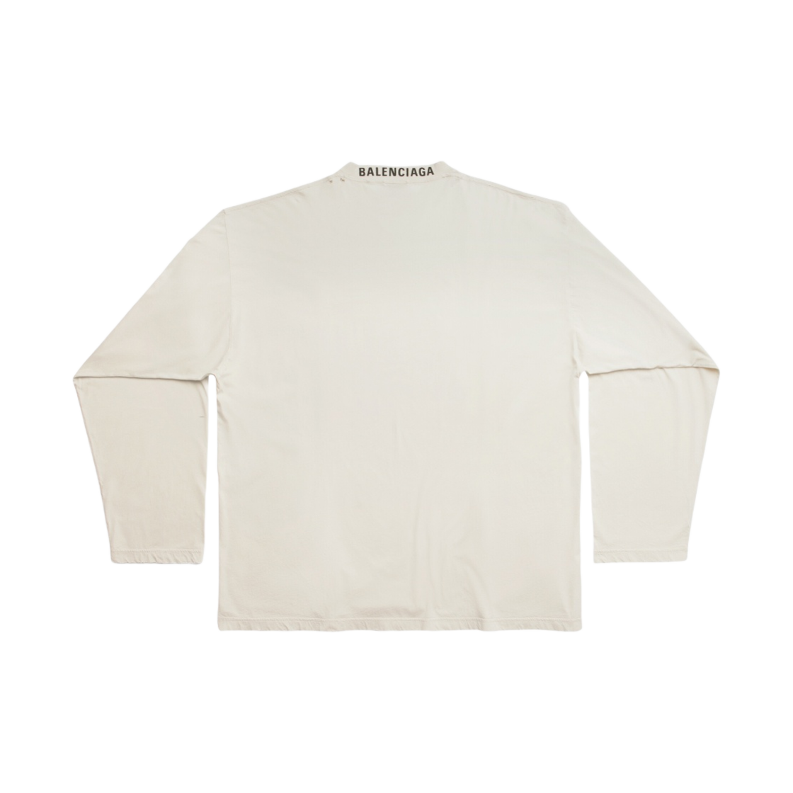 발렌시아가 롱 슬리브 티셔츠 오버사이즈 오프 화이트(Balenciaga Long Sleeve T-Shirt Oversized Off White) - 1