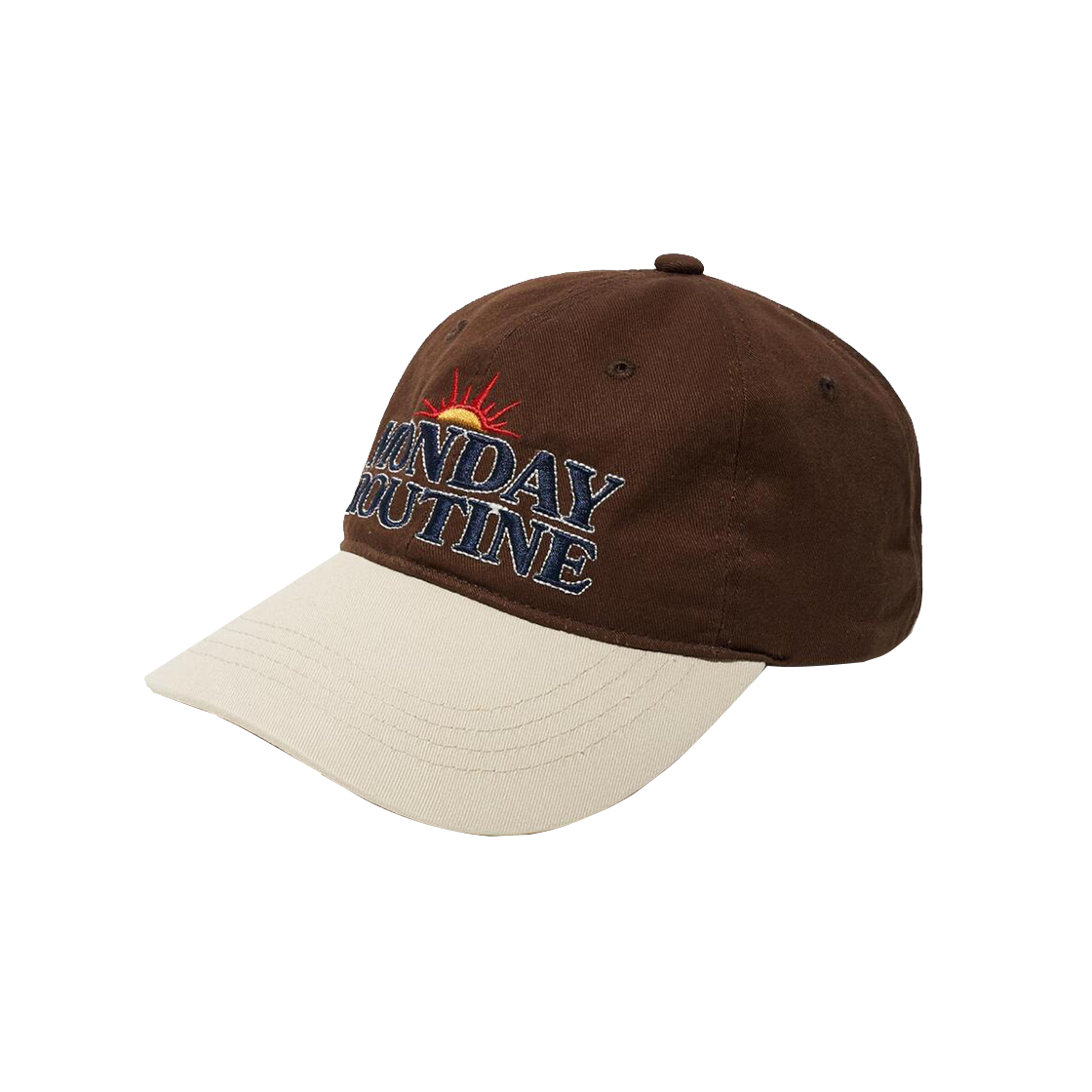 PEF2CA302ABR Phyps Dept Monday Routine Color Stitch Cap Brown/Begie