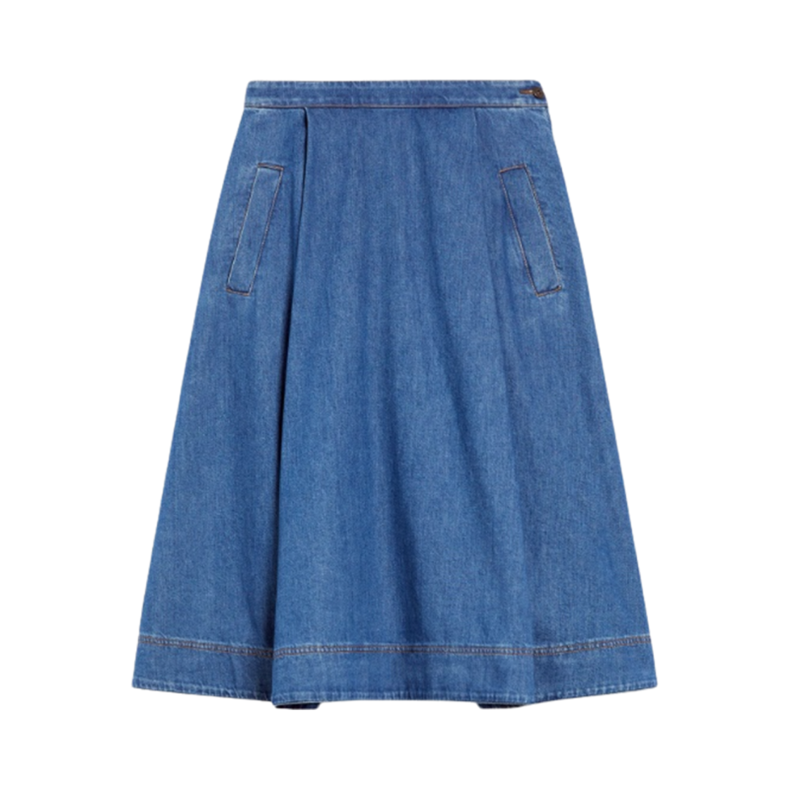 (W) 위켄드 막스마라 드라이 데님 스커트 네이비((W) Weekend Max Mara Dry Denim Skirt Navy)