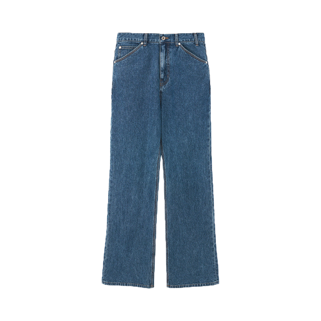 에스티유 스트라이프 데님 팬츠 미드 블루(STU Stripe Denim Pants Mid Blue)