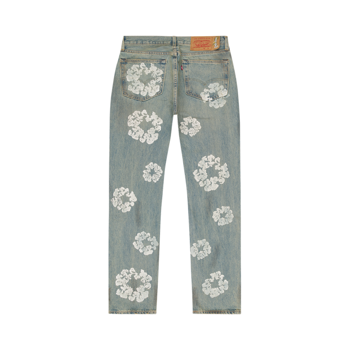 데님 티어스 더티 위시 리쓰 501 진 라이트 워시(Denim Tears Dirty Wash Wreath 501 Jeans Light Wash) - 2