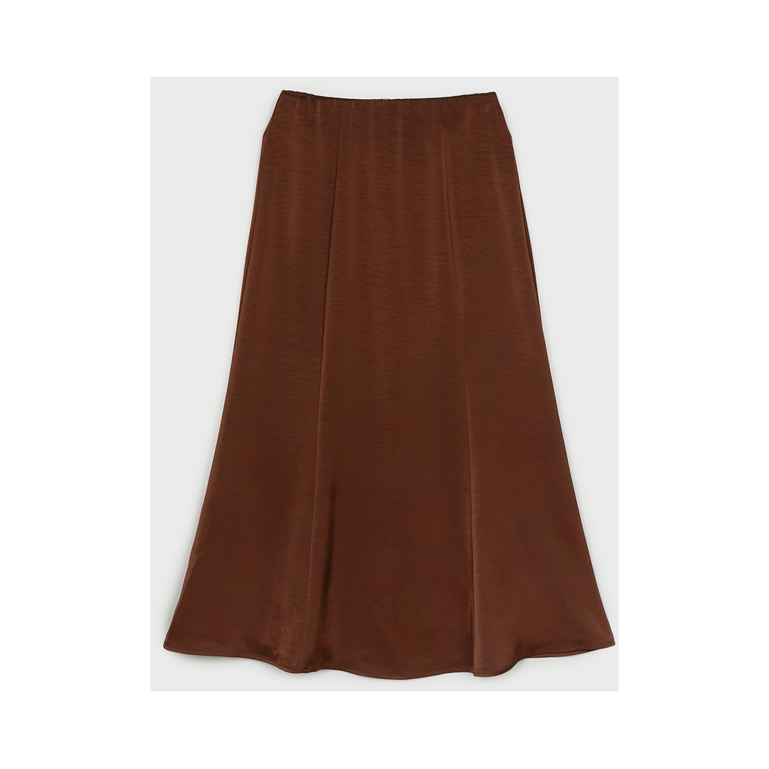P0000BAE Greenbutter Silky banding Skirt Brown