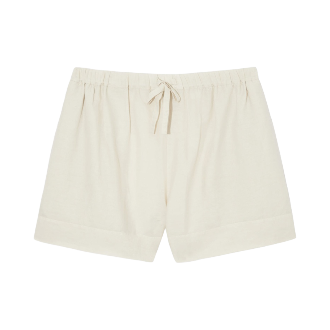 (W) 코스 리넨 드로우스트링 쇼츠 화이트((W) COS Linen Drawstring Shorts White) - 1