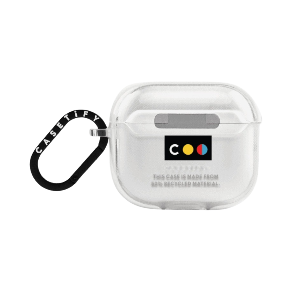 케이스티파이 x 아이앱 스튜디오 싱글 화이트 로고 에어팟 3세대 케이스 클리어(Casetify x IAB Studio Single White Logo AirPods 3rd Gen Case Clear) - 2