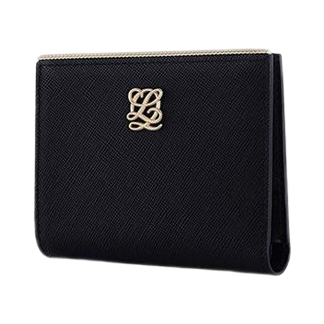 루이까또즈 골드바 바이폴드 하프 지갑 블랙(Louis Quatorze Gold-Bar Bi-Fold Half Wallet Black) - 2