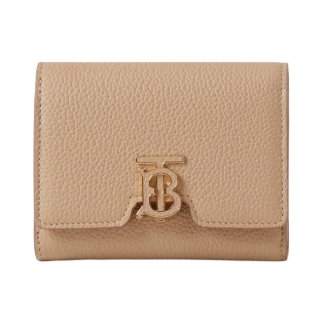 버버리 그레이니 레더 TB 컴팩트 지갑 오트 베이지(Burberry Grainy Leather TB Compact Wallet Oat Beige) - 1