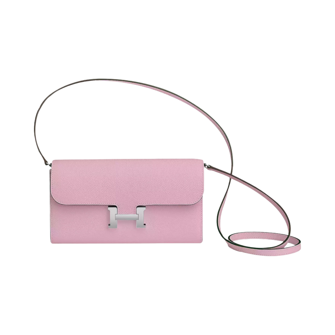 H080125CKX9 Hermes Constance Long To Go Wallet Epsom & Palladium Mauve