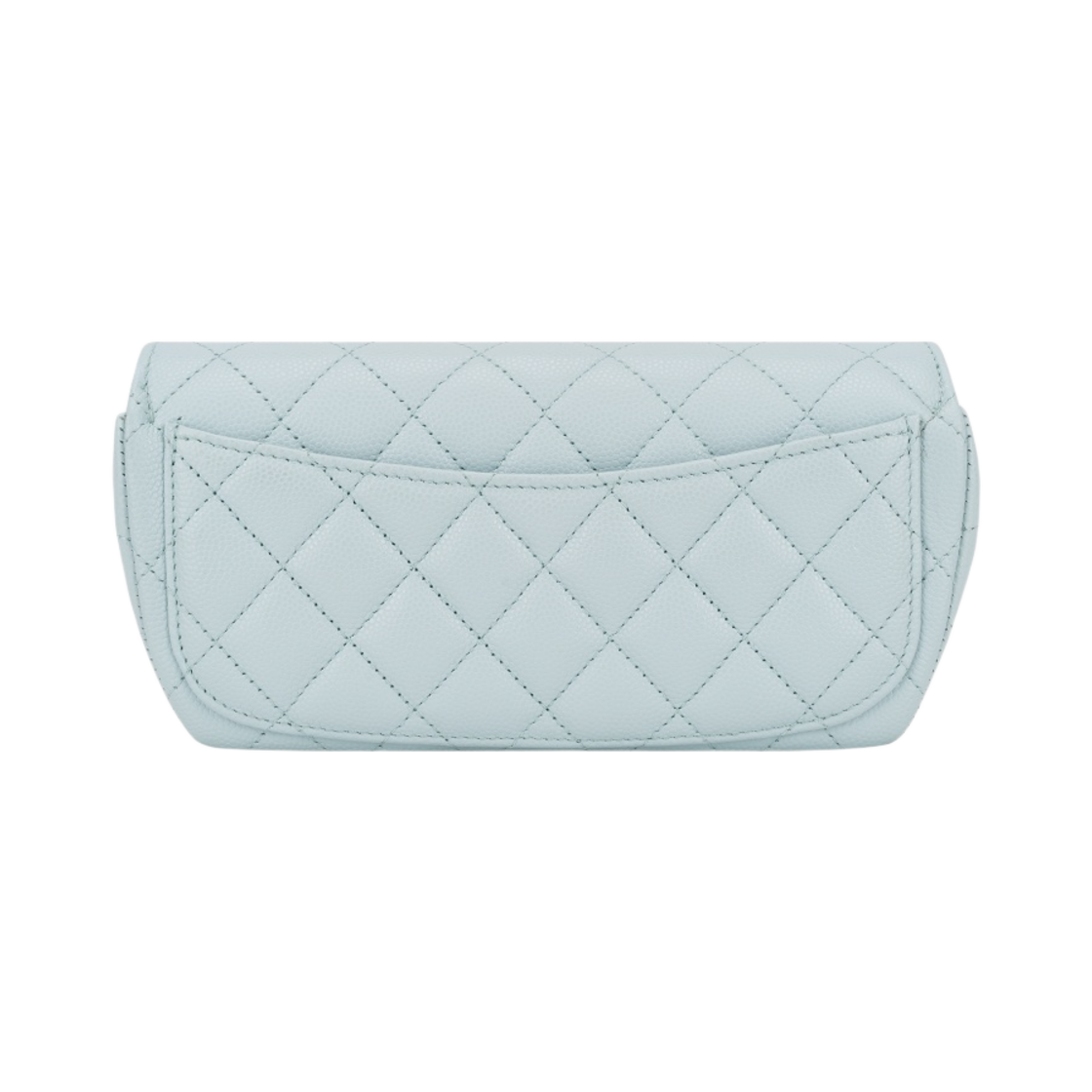 샤넬 클래식 체인 안경 케이스 그레인드 카프스킨 & 실버 메탈 라이트 블루(Chanel Glasses Case with Classic Chain Grained Calfskin & Silver Light Blue) - 2
