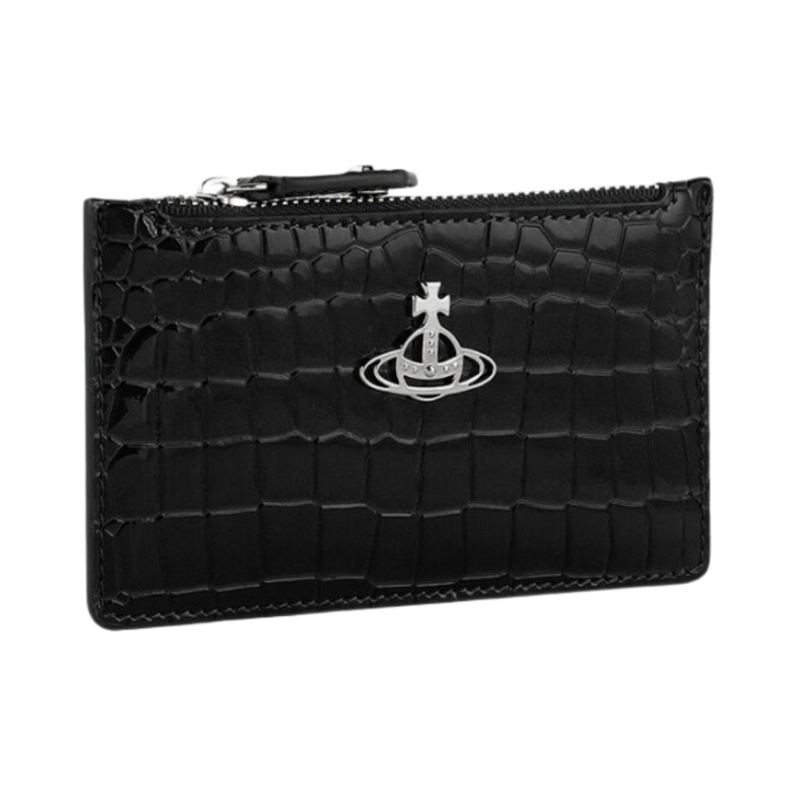 비비안 웨스트우드 크로커다일 슬림 롱 카드 홀더 블랙(Vivienne Westwood Crocodile Slim Long Card Holder Black) - 2