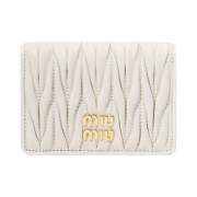 Miu Miu Matelasse Nappa Leather Card Holder White