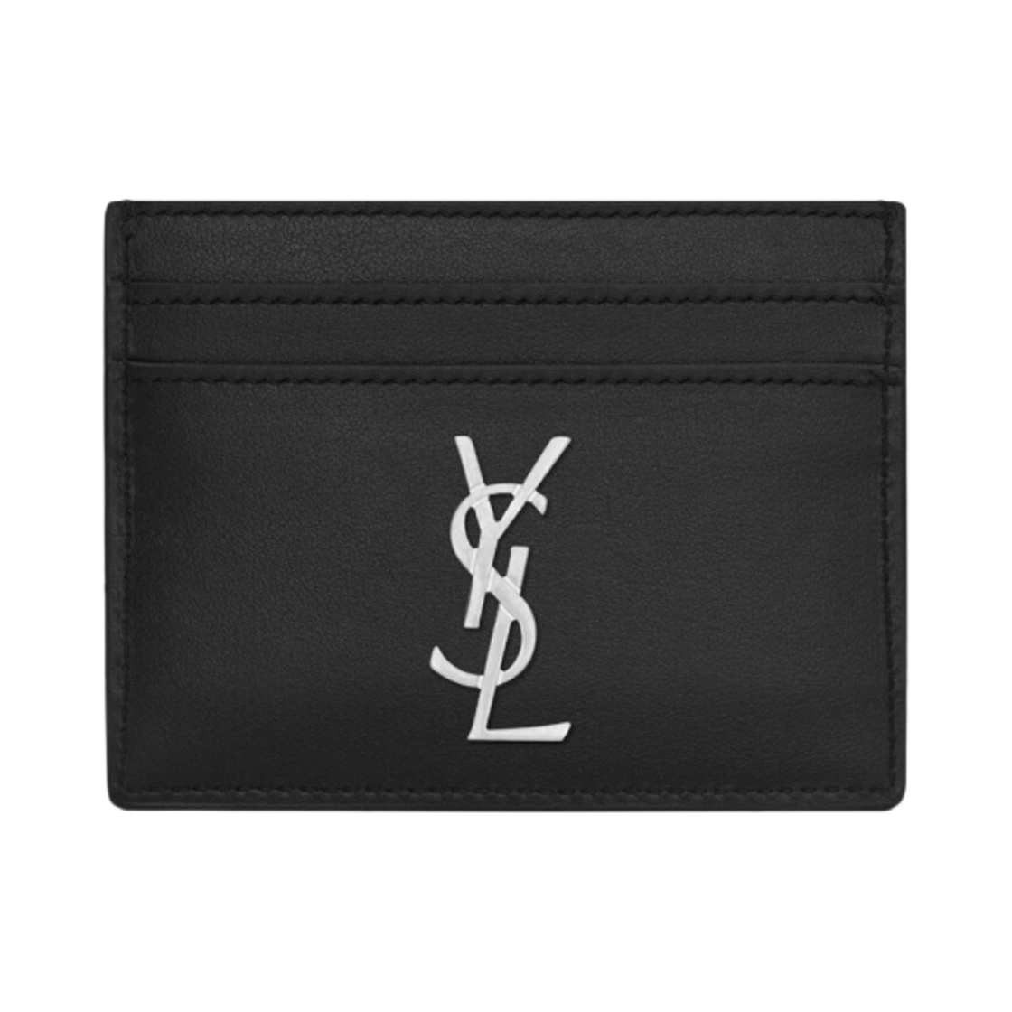 485631-0SX0E-1000 Saint Laurent Monogram Card Case in Smooth Leather Black
