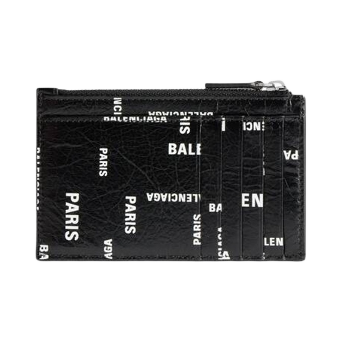 발렌시아가 캐쉬 라지 롱 코인 앤 카드 홀더 Bal 파리 올오버 블랙(Balenciaga Cash Large Long Coin and Card Holder Bal Paris Allover Black) - 2