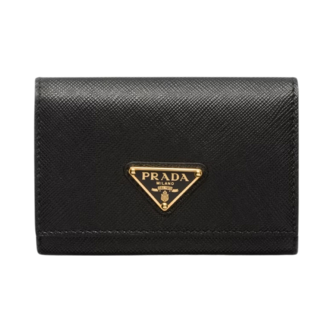 1MC110-QHH-F0002 Prada Saffiano Leather Card Holder Black - 대표 이미지 #1