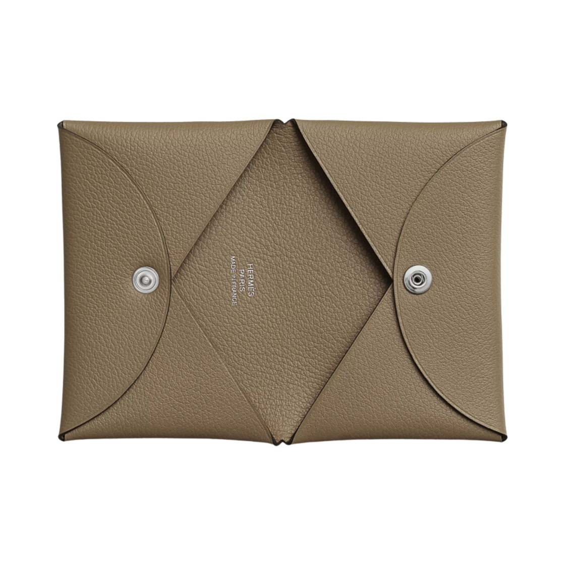 에르메스 칼비 카드 홀더 에버컬러 & 팔라듐 하드웨어 베쥬 마르파(Hermes Calvi Card Holder Evercolor & Palladium Beige Marfa) - 2