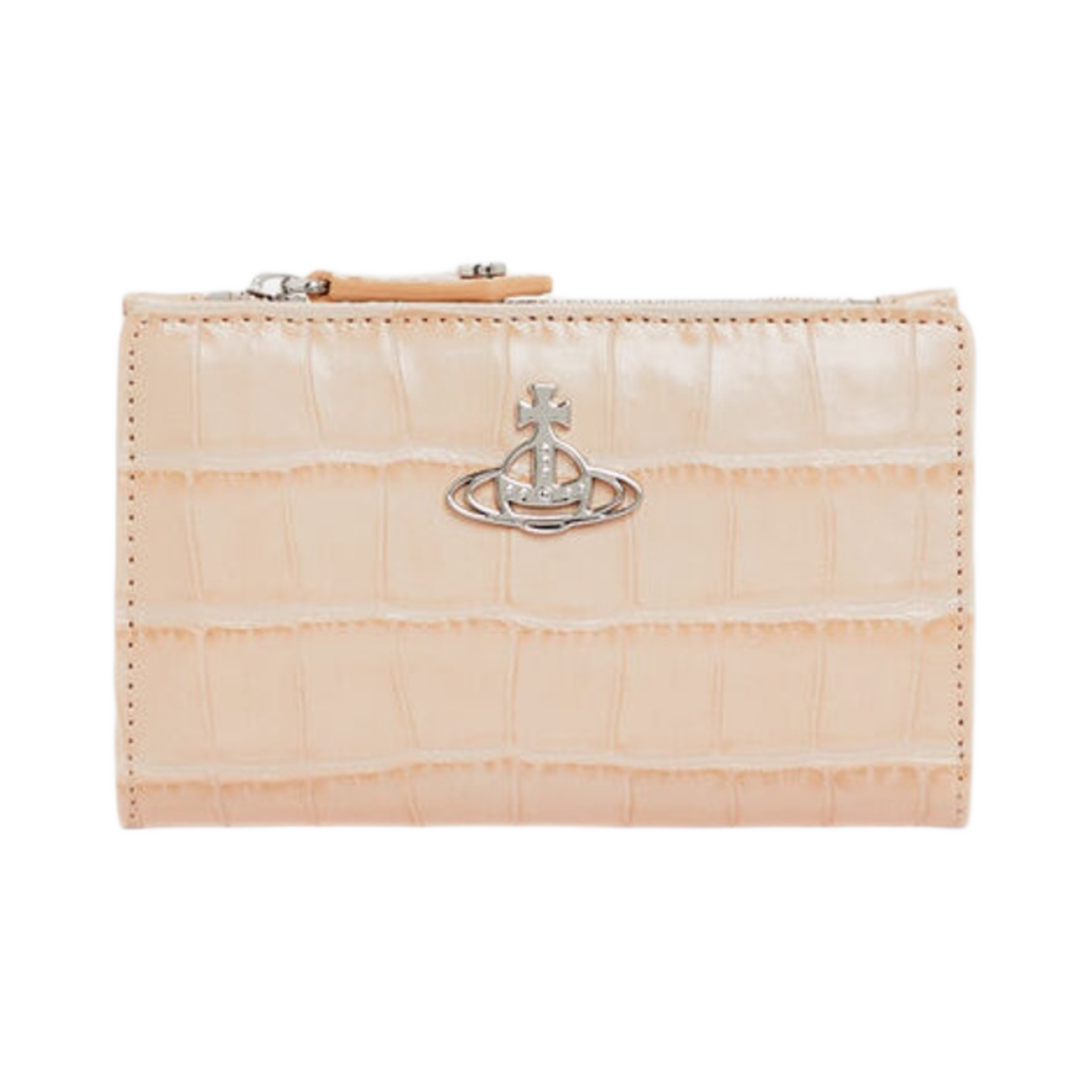 비비안 웨스트우드 크로커다일 슬림 플랩 카드 홀더 크림(Vivienne Westwood Crocodile Slim Flap Card Holder Cream) - 1
