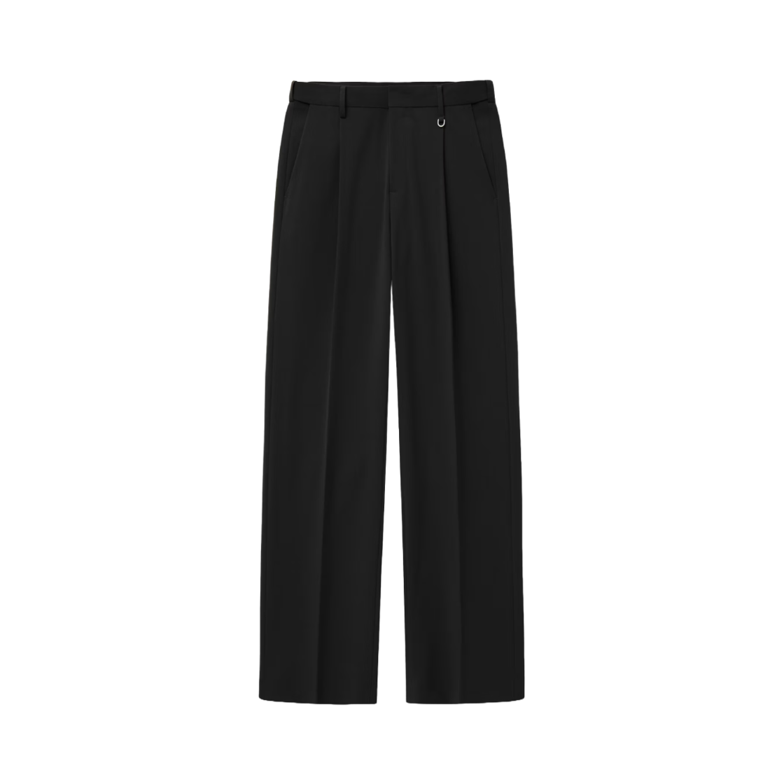 티엔지티 블랙 원턱 세미 와이드 셋업 슬랙스