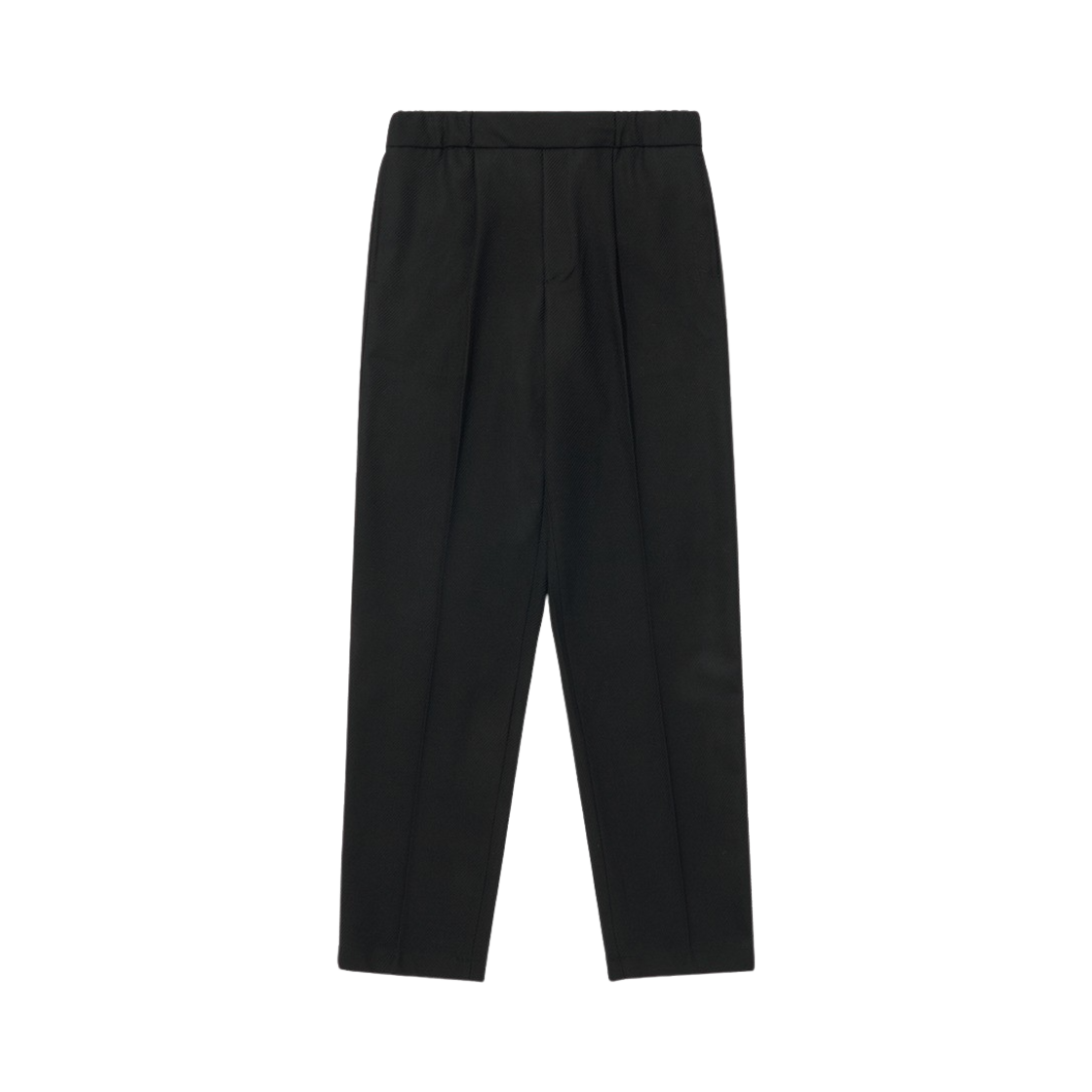 바이랑 울 블랜드 싱글 플리티드 스트링 트라우저 블랙(BY RANG Wool-Blend Single-Pleated String Trousers Black)