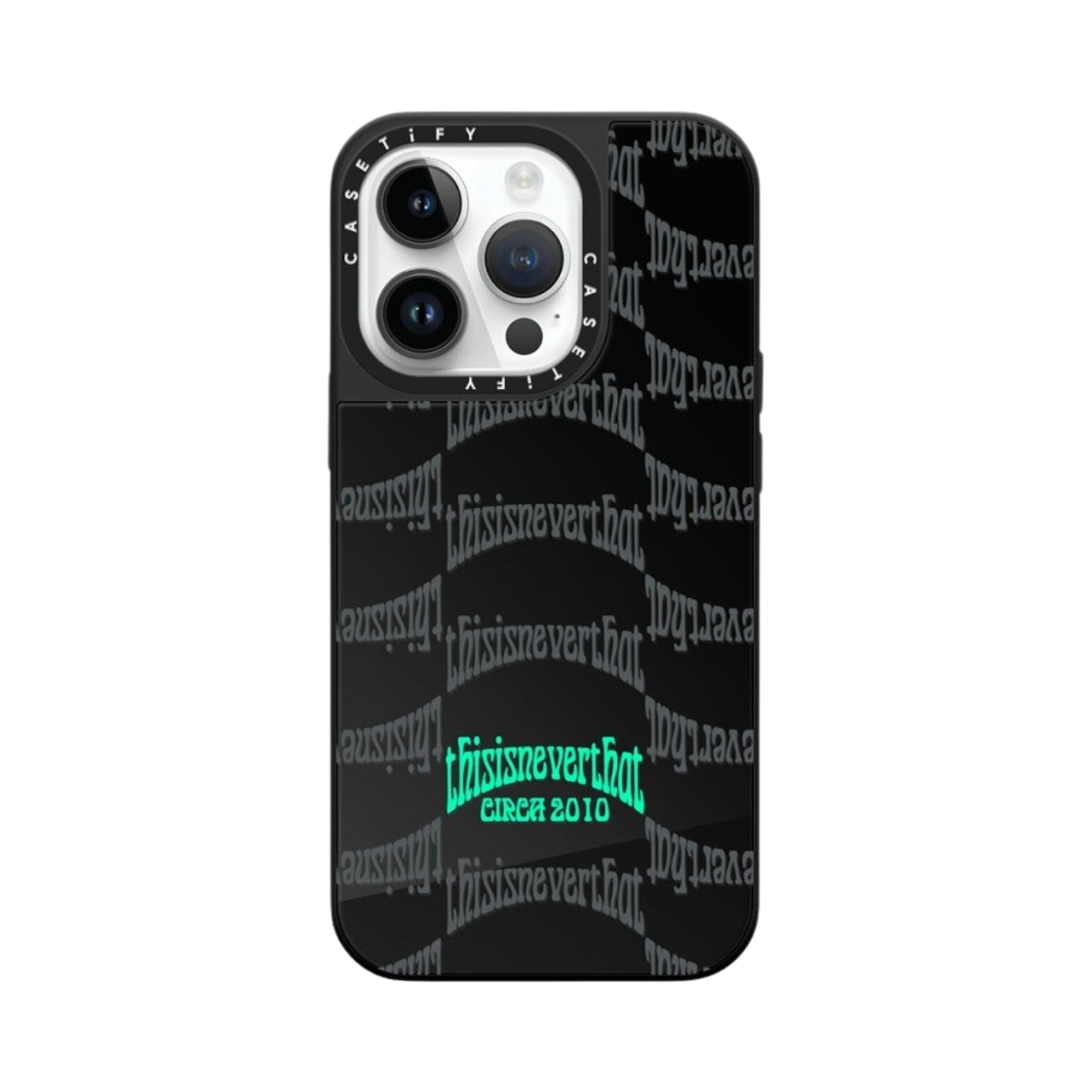 케이스티파이 x 디스이즈네버댓 아이폰 웨이비 맥세이프 미러 케이스 블랙(Casetify x Thisisneverthat iPhone Wavy MagSafe Mirror Case Black) - 1