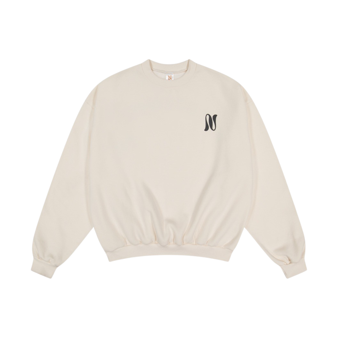 네더월드 웨이비 로고 스웻셔츠 소프트 화이트(Netherworld Wavy Logo Sweatshirt Soft White)