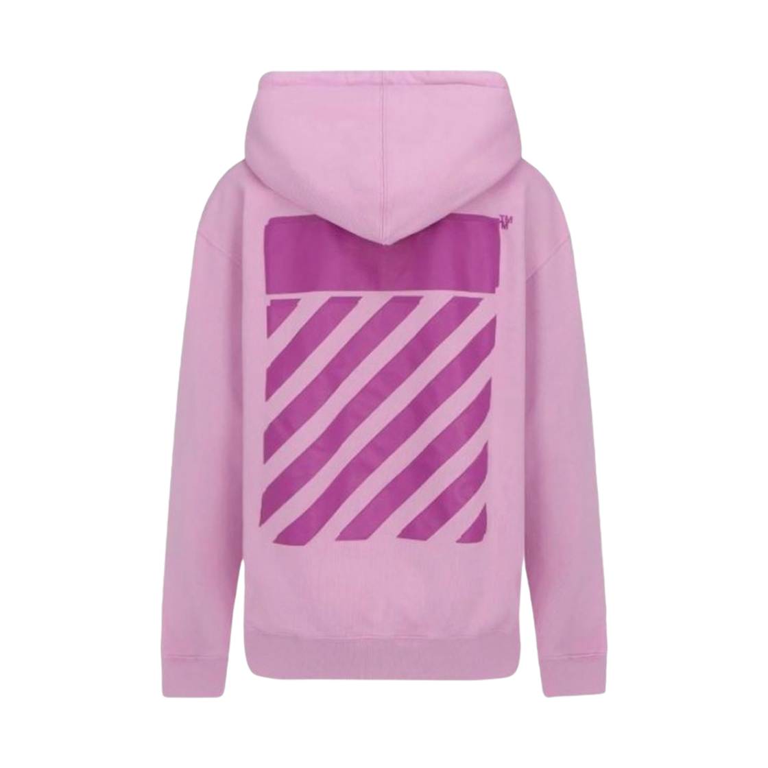 OWBB032F22JER0013632 (W) Off-White Diag Regular Hoodie Lilac Fuchsia