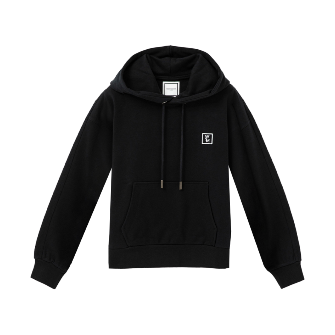 M243TS37723B (W) Wooyoungmi Back Logo Hooded T-Shirt Black - 24FW